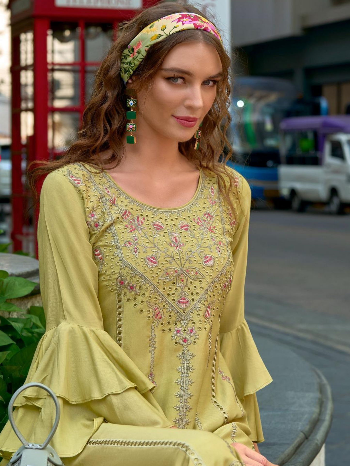 Zariha Green Anarkali