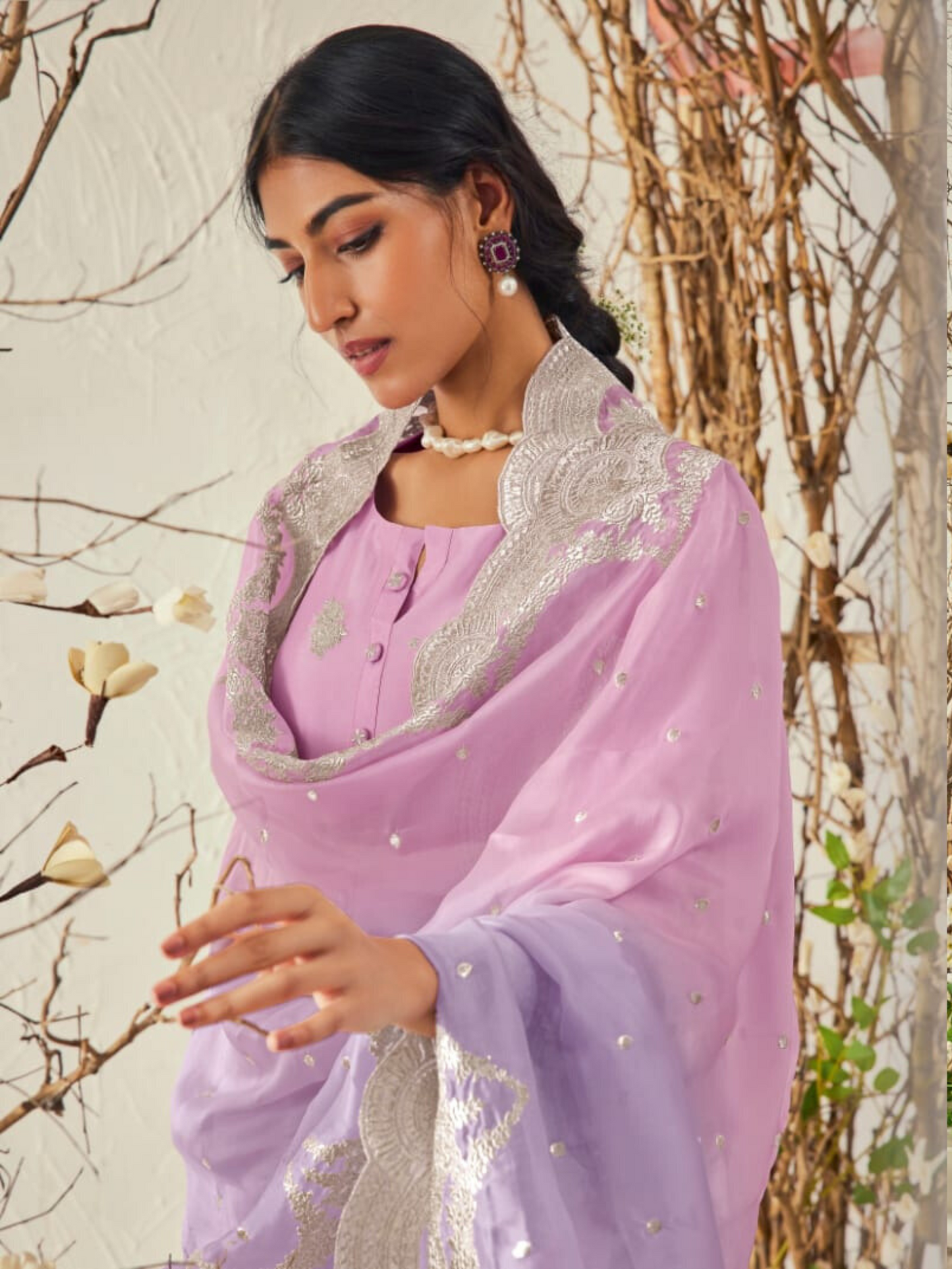 Zari Organza Salwar Kameez