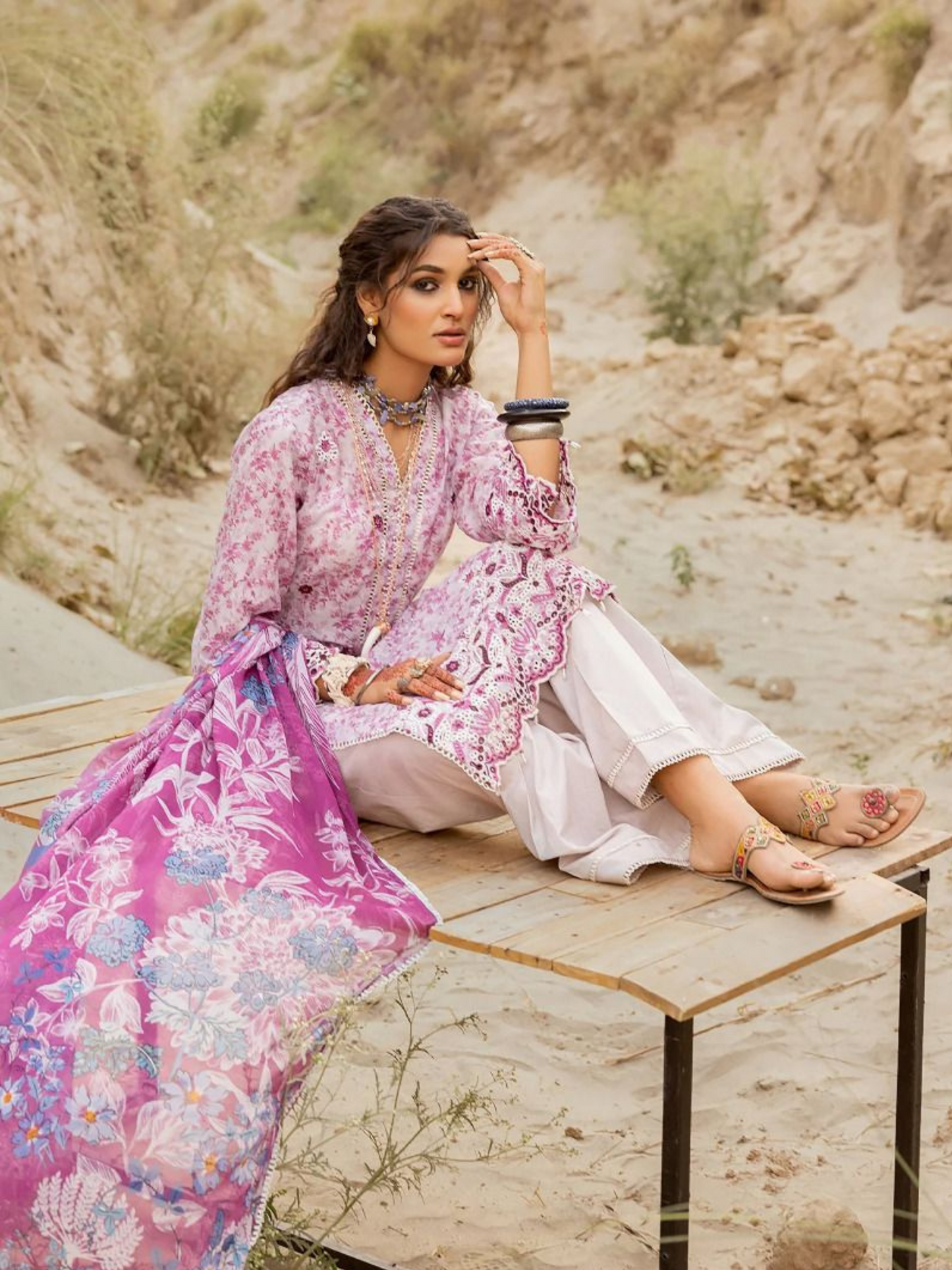 Sana Purple Salwar Kameez