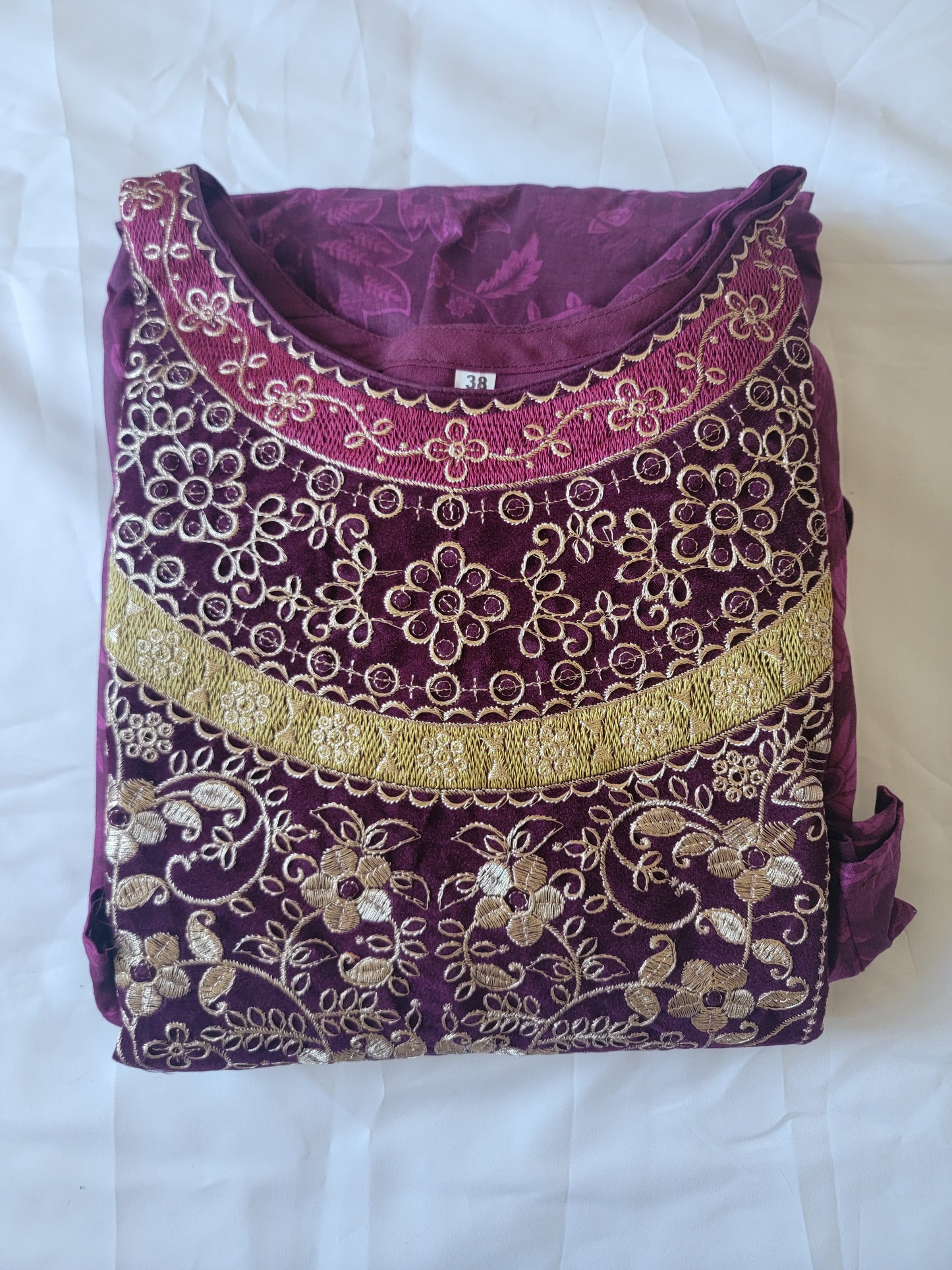 Mow Purple Lawn Cotton Anarkali