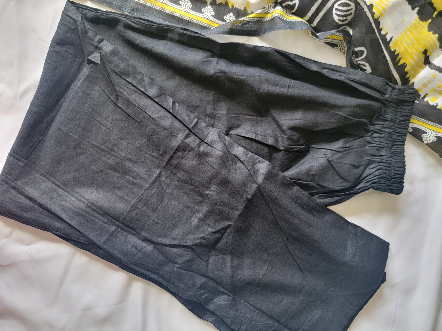 Black Yellow Lawn Cotton Salwar Kameez