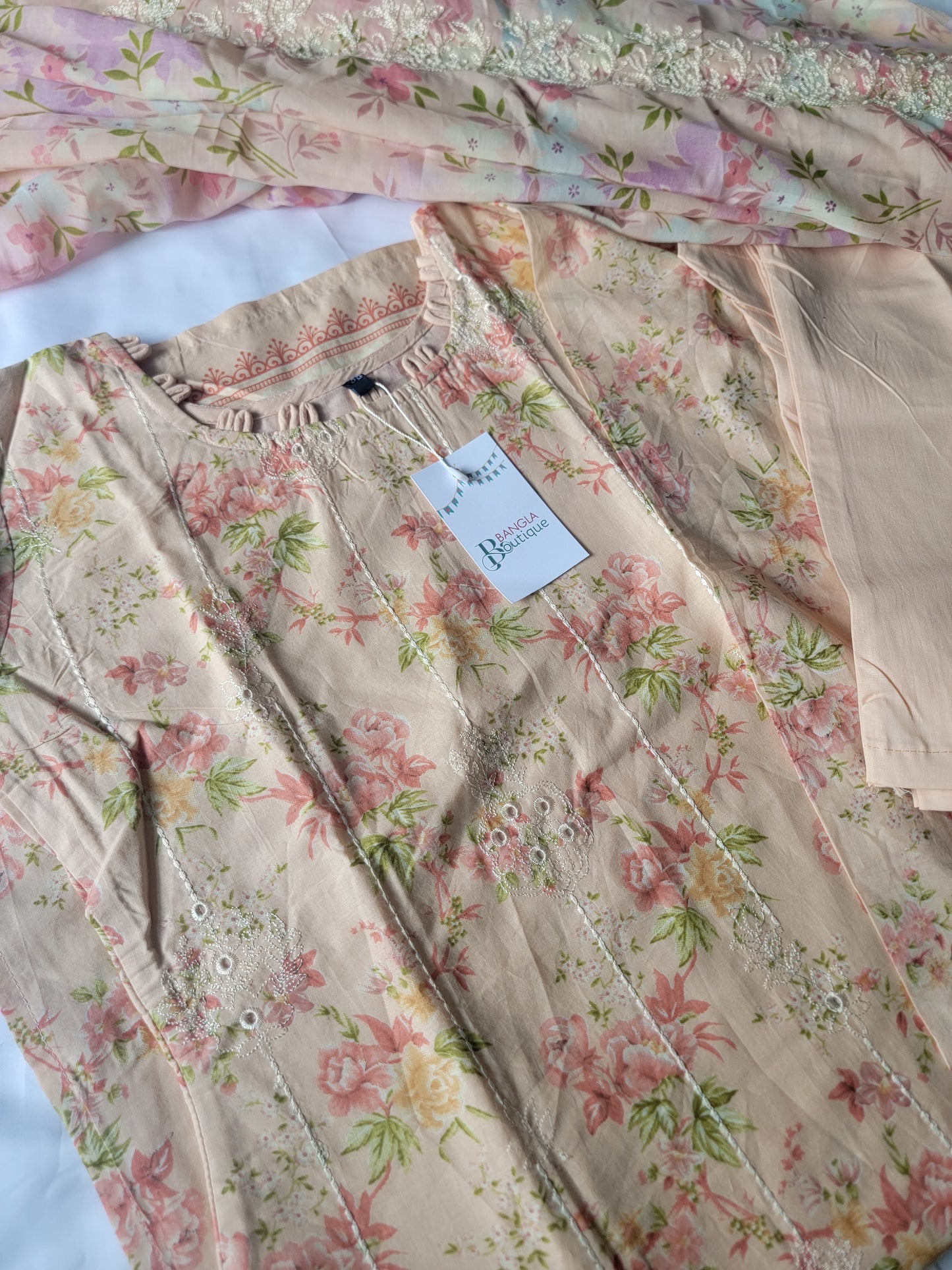 Cotton Print & Embroidered Salwar Kameez