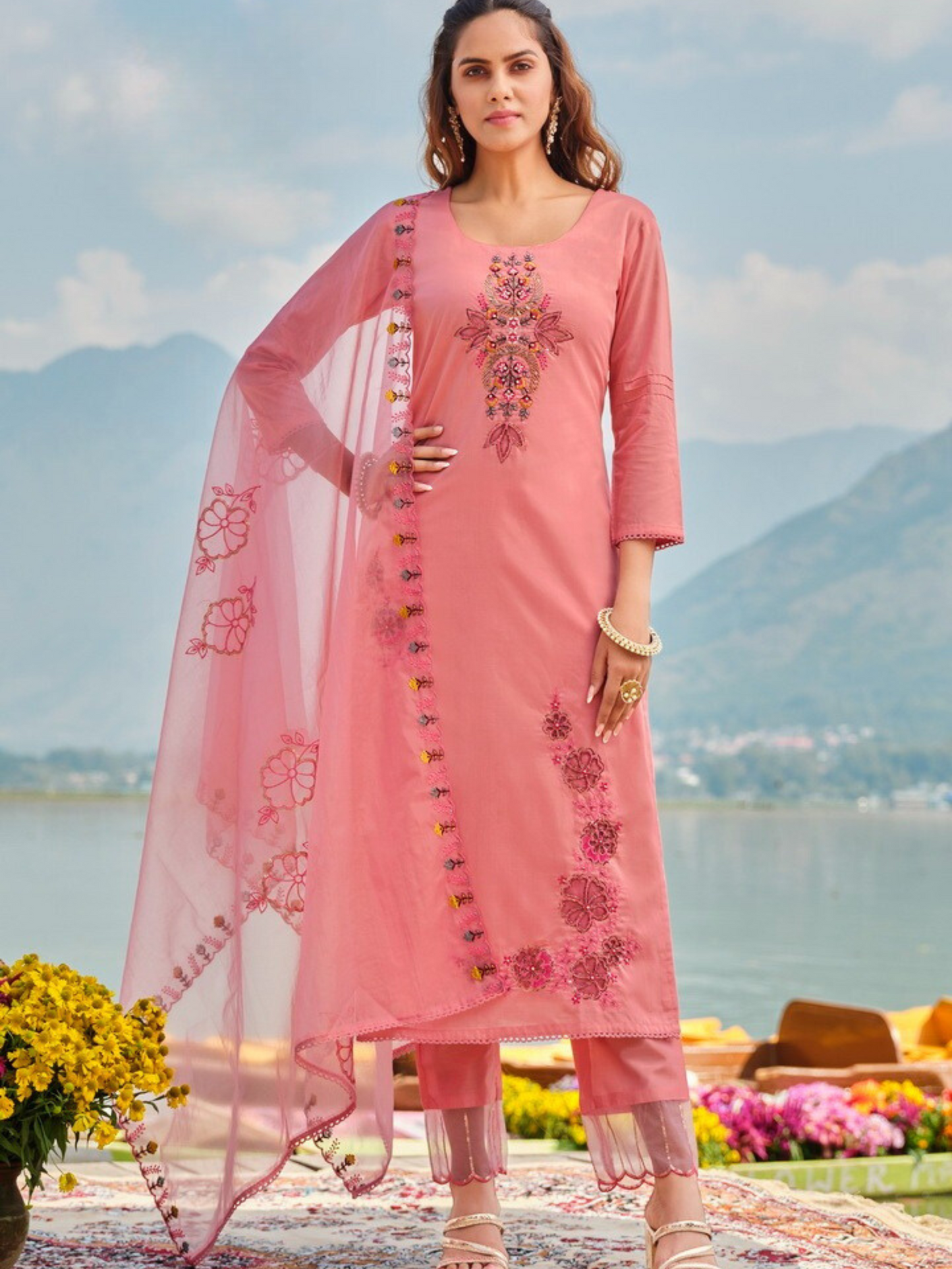 Nayla Pink Chanderi Salwar Kameez
