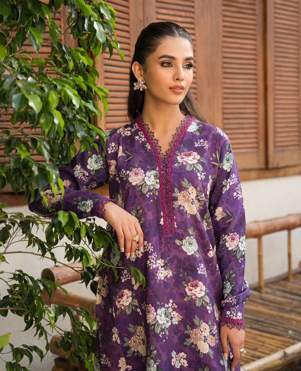 Purple Floral 2 Piece Set