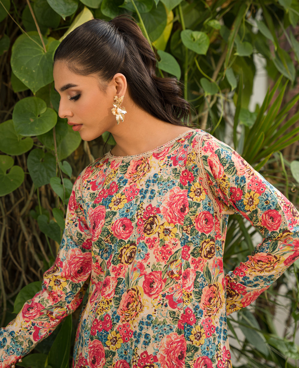 Pink Floral 2 Piece Set