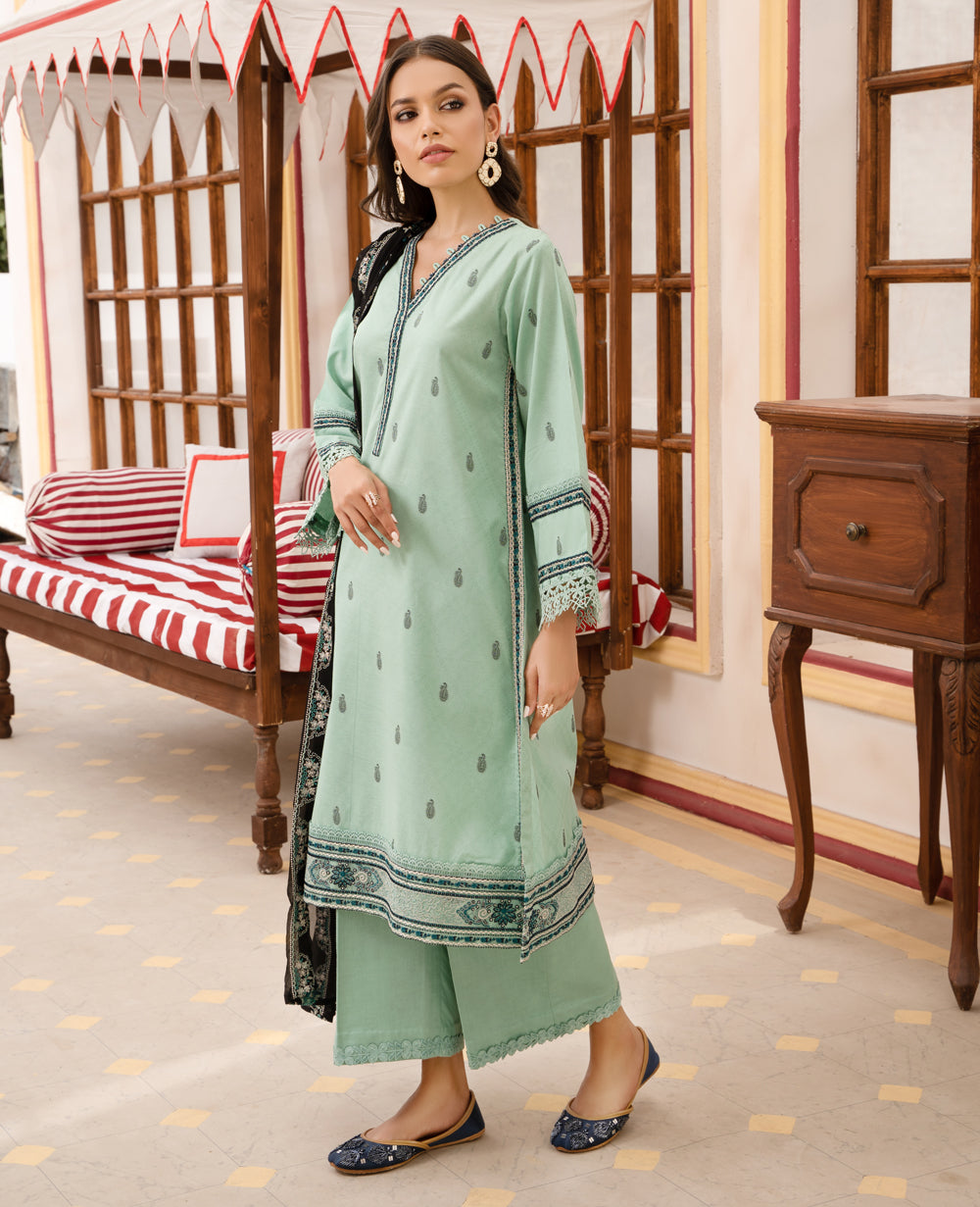 Mint Lawn Salwar Kameez