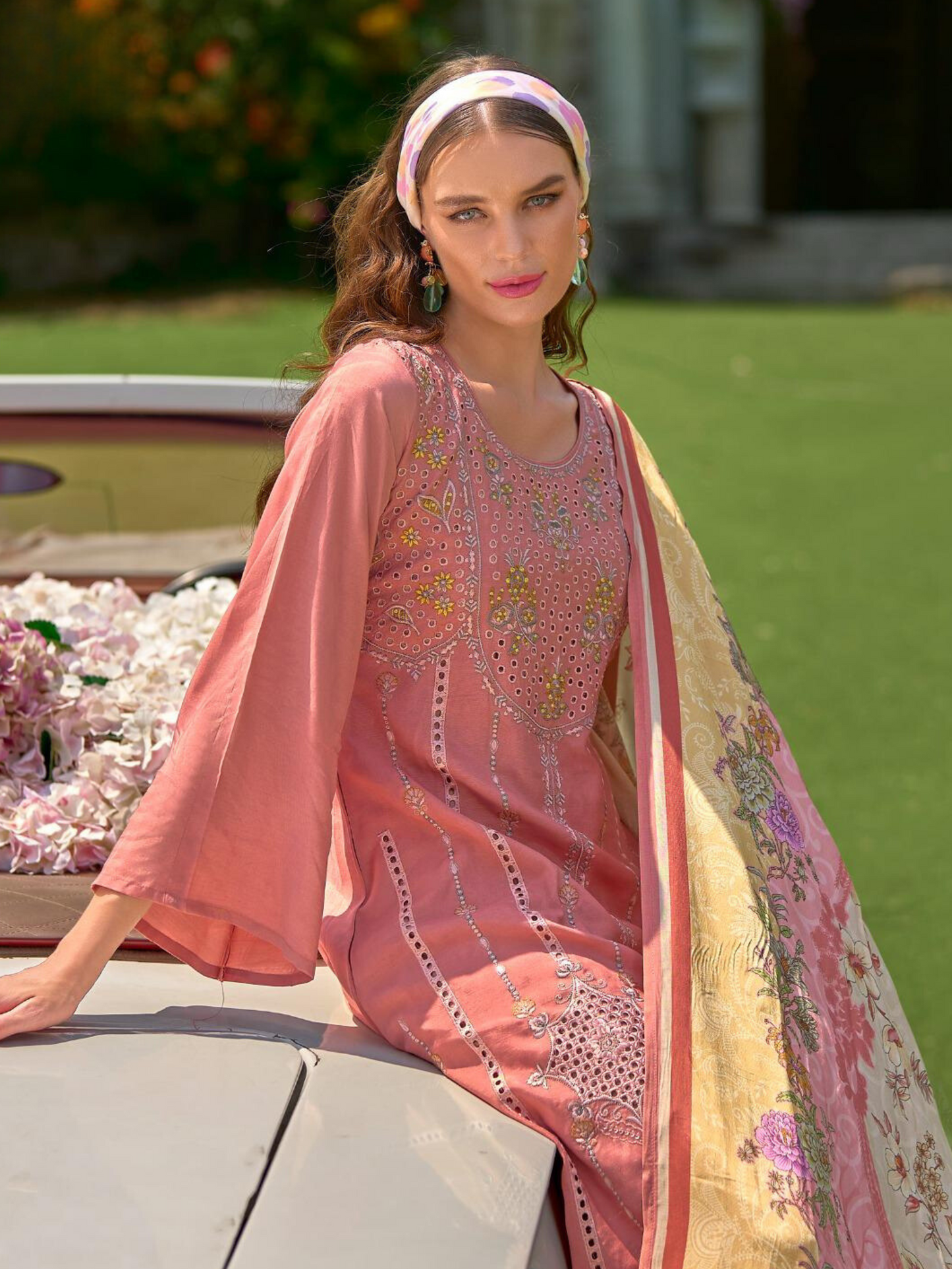 Zariha Melon Pink Anarkali