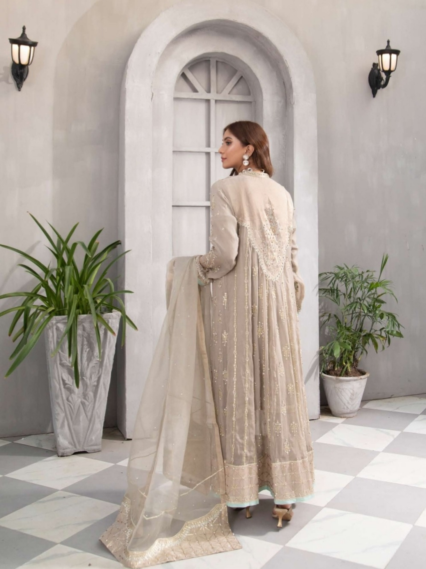 Beige Gorgeous 4 Piece Salwar Suit