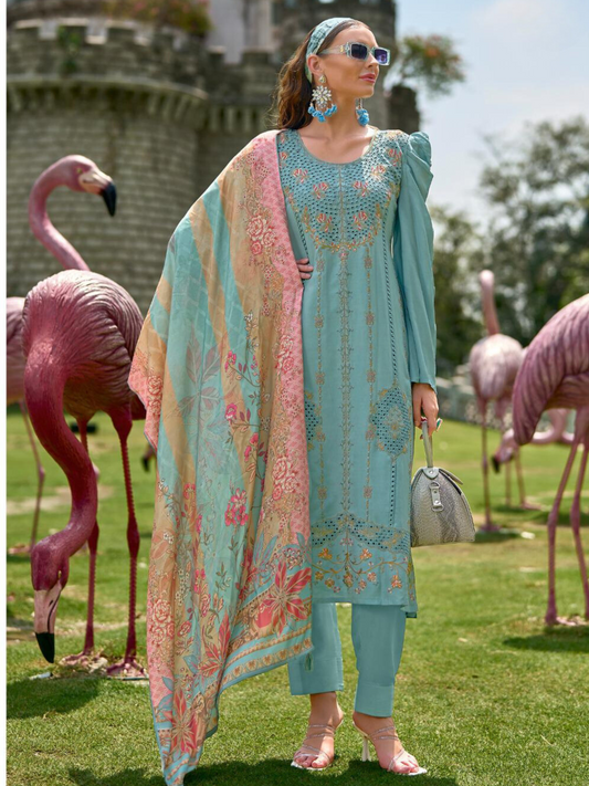 Zariha Blue Anarkali