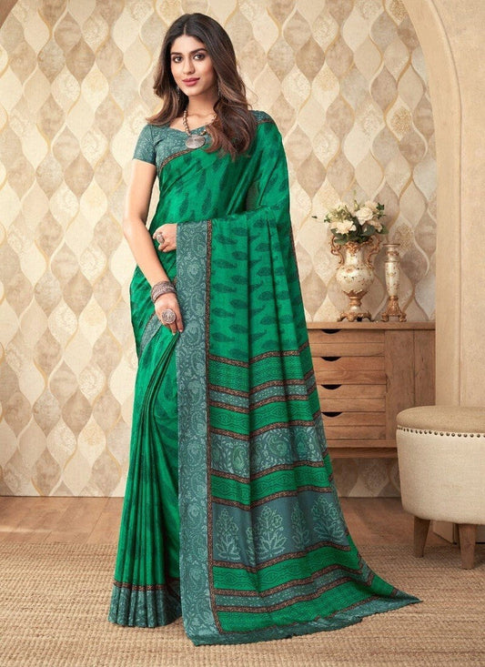 Vivanta Silk printed casual modern saree with unstitched blouse