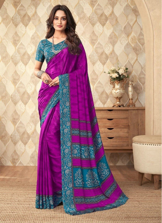 Vivanta Silk printed casual modern saree with unstitched blouse